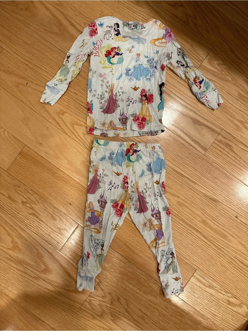 Disney Princess Posh Peanut Princess Floral Pajama Set with Pastel Accents